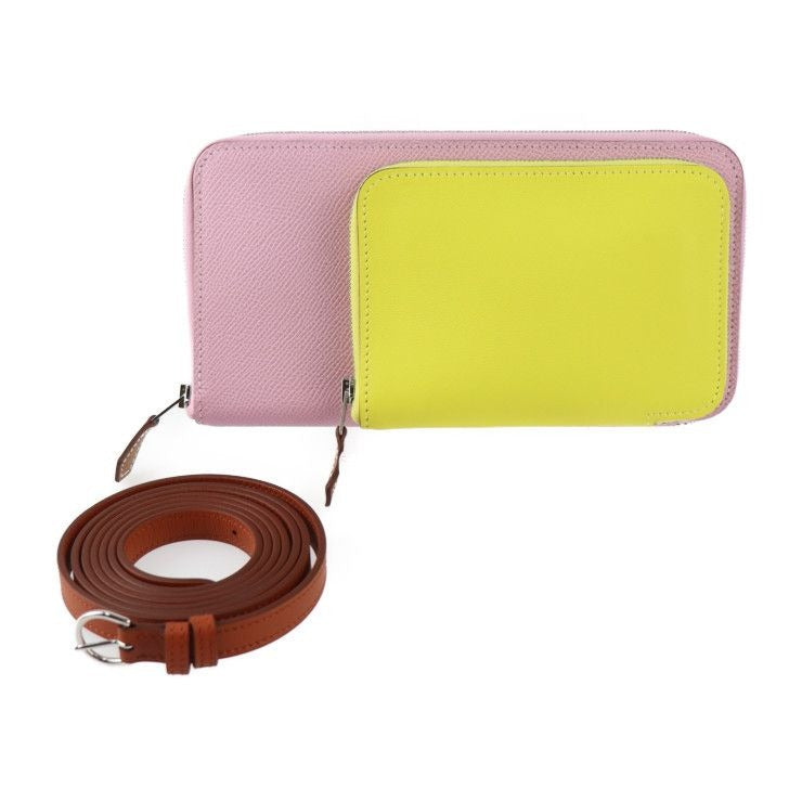 Hermes Nouveau Tougot Shoulder Bag Vaux Epson Vorsoft Mauve Sylvestre Lime