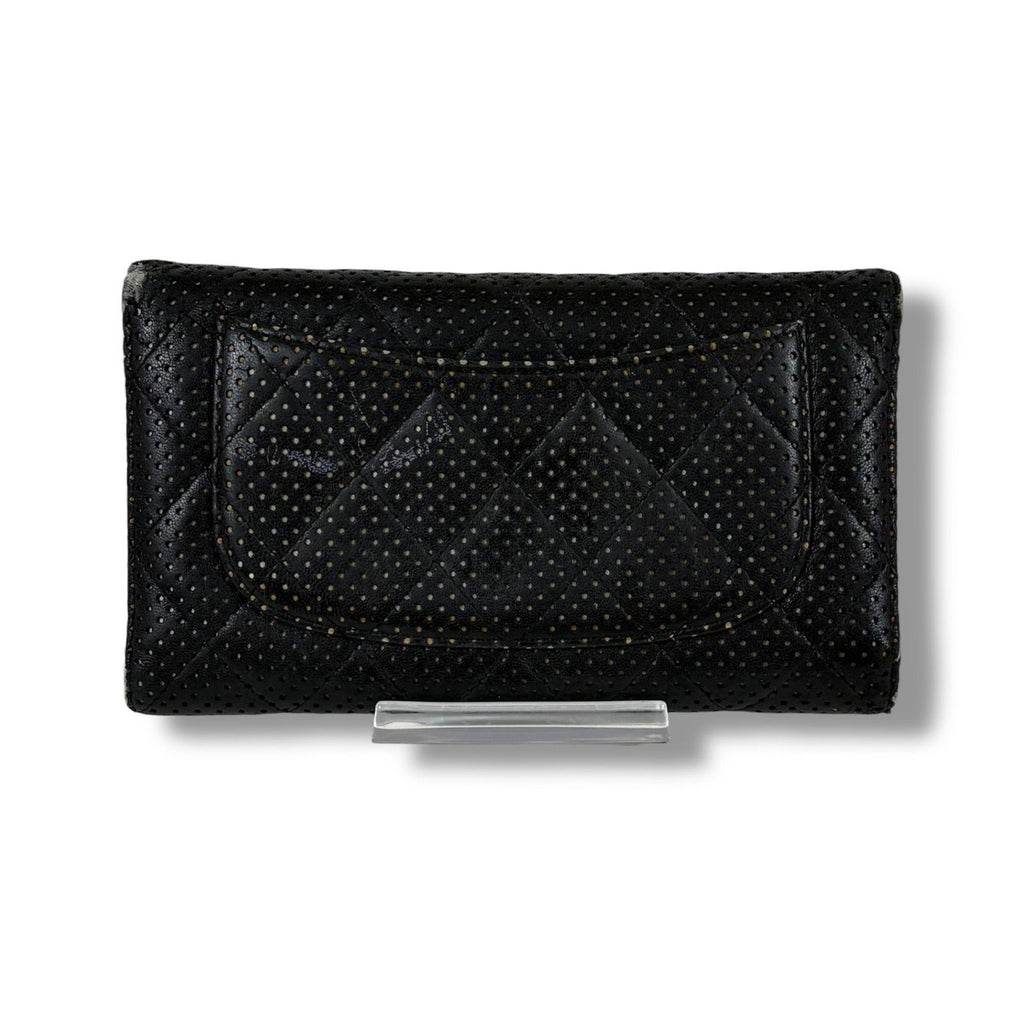 Chanel Long Wallet Bifold Black Lambskin Quilted — view 4