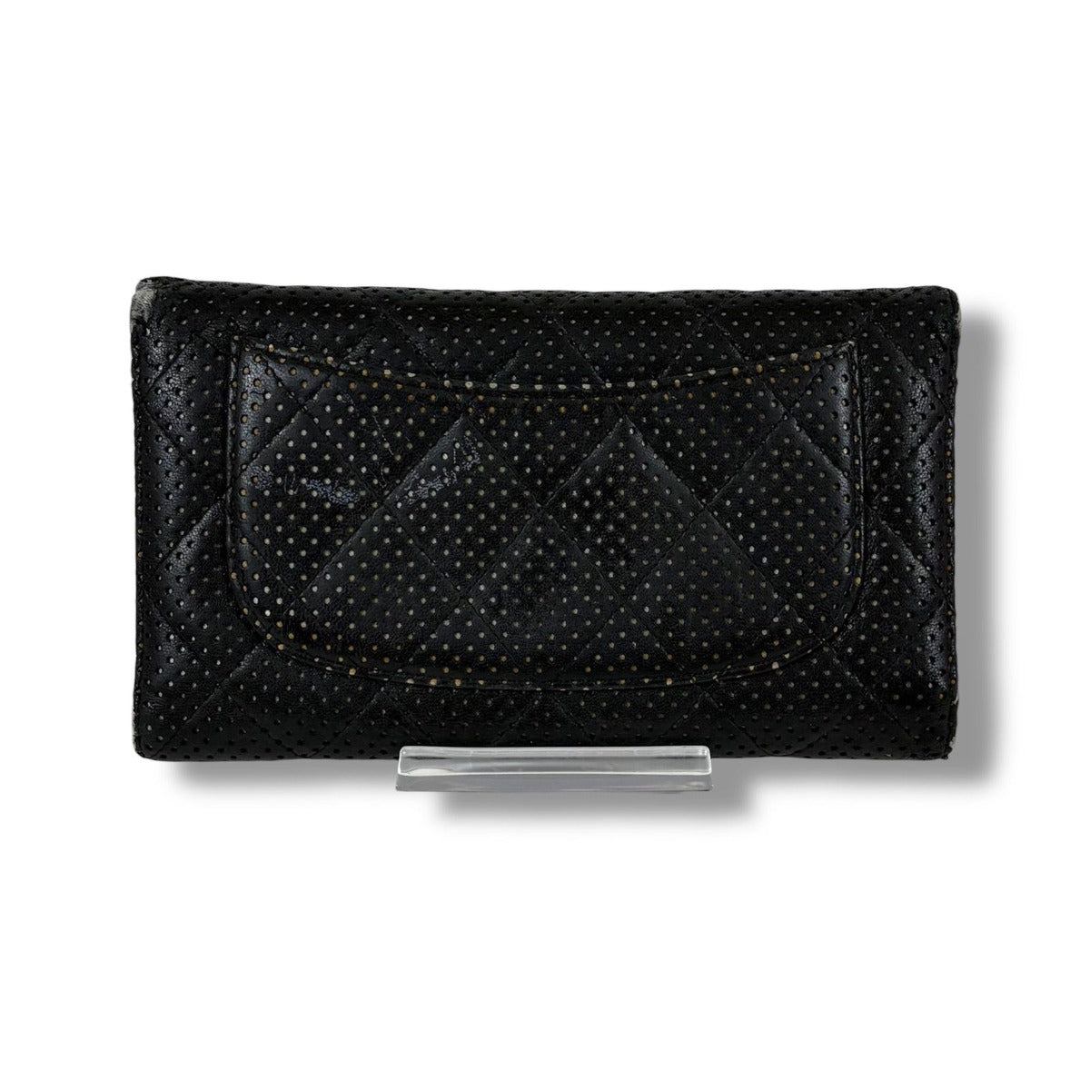 Chanel Long Wallet Bifold Black Lambskin Quilted — view 4