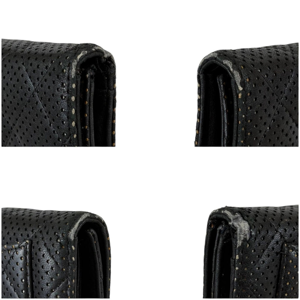 Chanel Long Wallet Bifold Black Lambskin Quilted — view 7