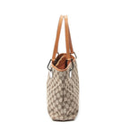 Gucci Small Eclipse Tote Beige Orange GG Canvas — view 3