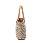 Gucci Small Eclipse Tote Beige Orange GG Canvas — view 4