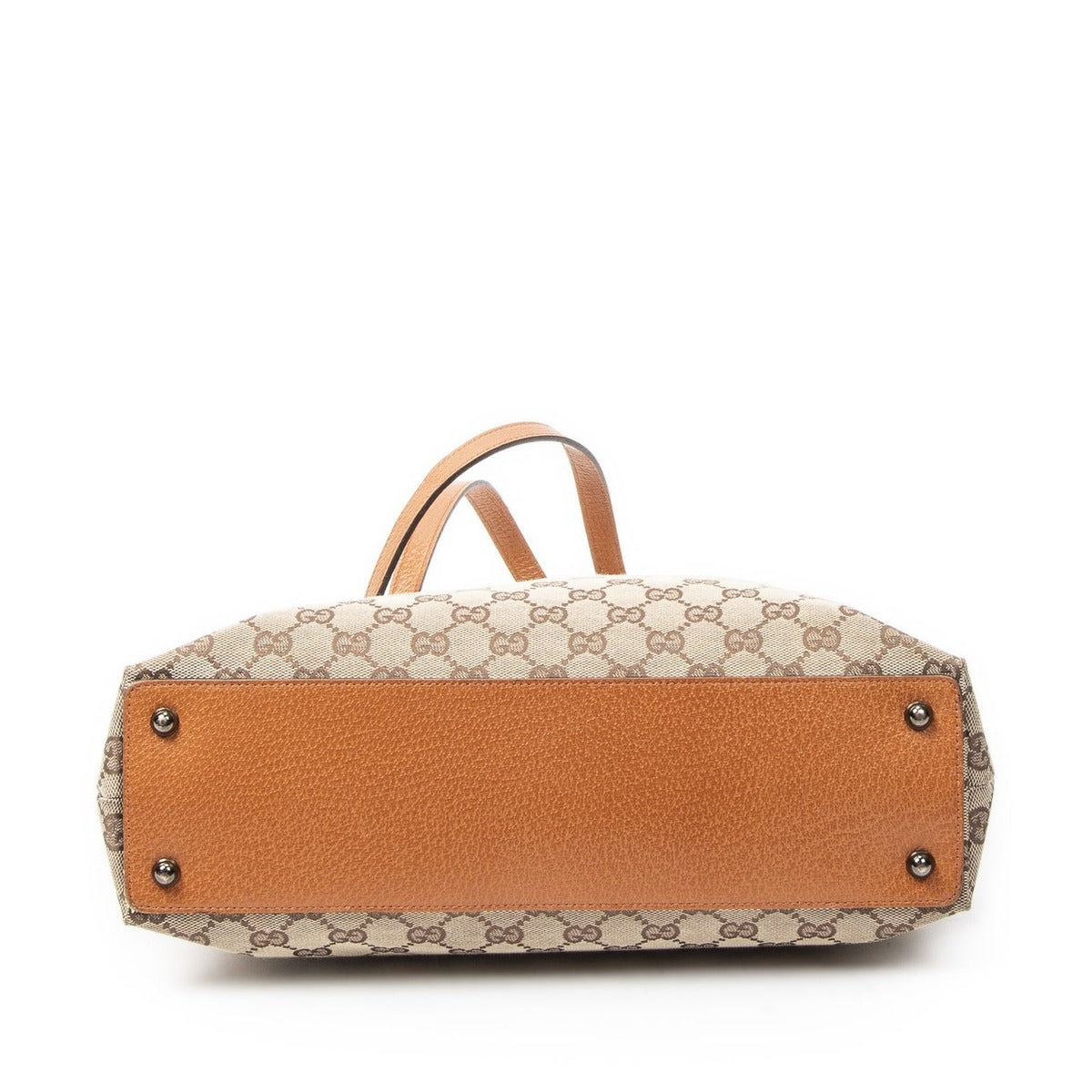 Gucci Small Eclipse Tote Beige Orange GG Canvas — view 6