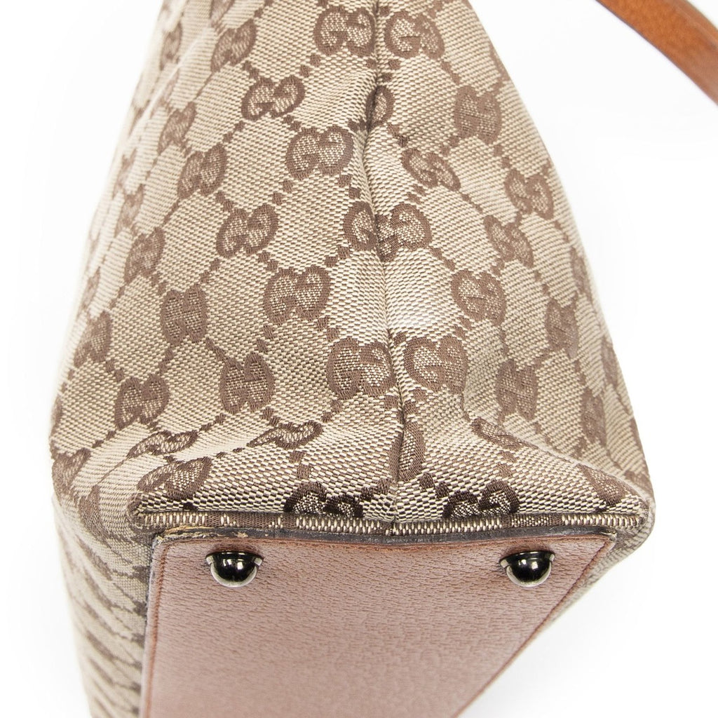 Gucci Small Eclipse Tote Beige Orange GG Canvas — view 7