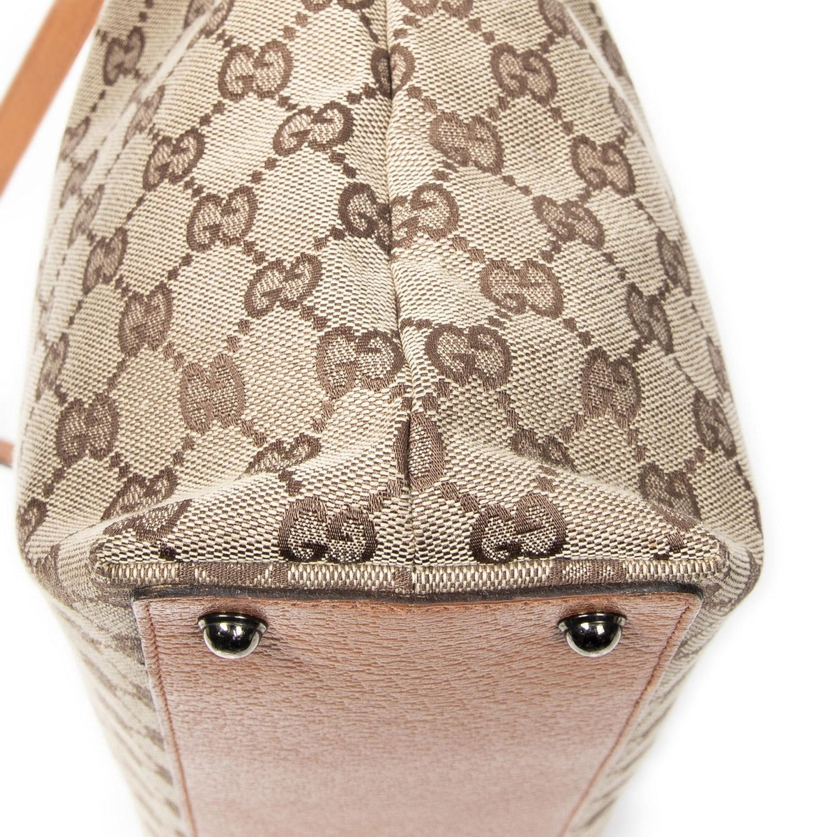 Gucci Small Eclipse Tote Beige Orange GG Canvas — view 8