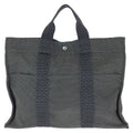 Hermes Her Line MM Gray Silver Canvas Tote