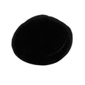 Hermes Beret Rayon Silk Cap Hat Lamb Leather Piping 58 Black