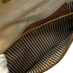 Fendi Chameleon 8 M0284 Clutch Pochette Leather Light Brown Beige — view 7