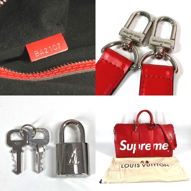 Louis Vuitton Boston Bag Keepall Bandouliere 45 Epi Leather Red — view 9