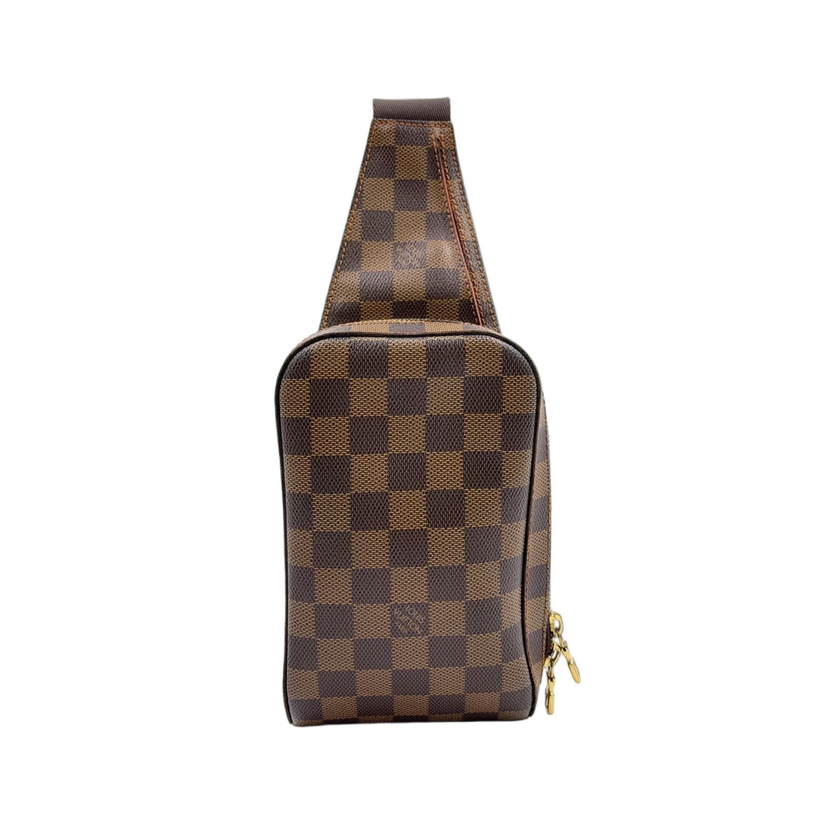 Louis Vuitton Damier Geronimos Brown Belt Bag Gold