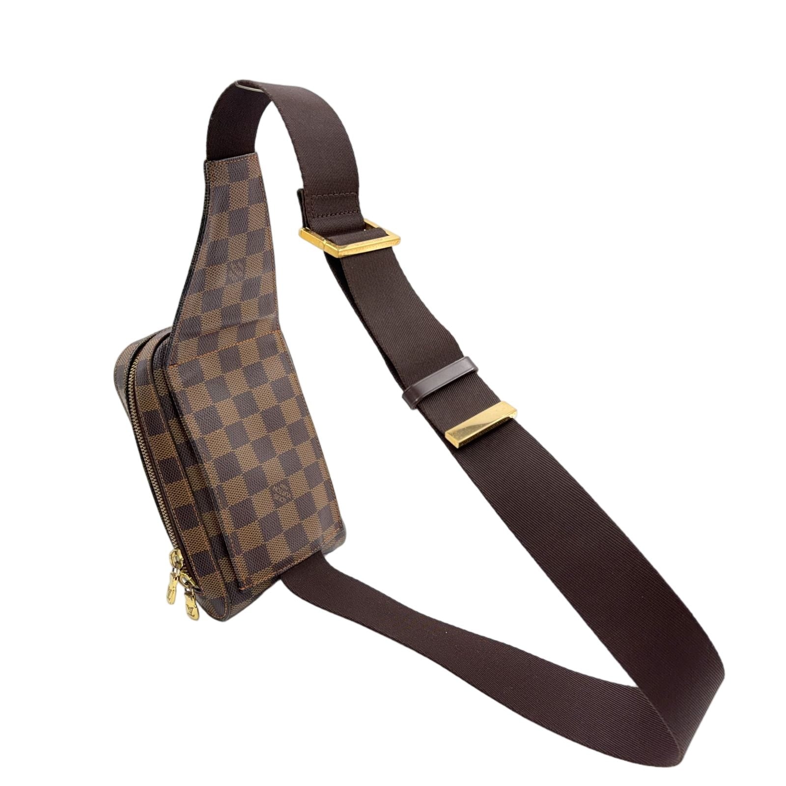 Louis Vuitton Damier Geronimos Brown Belt Bag Gold — view 2