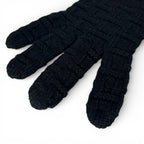 Hermes Cashmere Pattern Knit Gloves Black — view 4