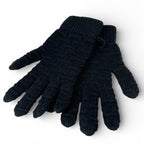 Hermes Cashmere Pattern Knit Gloves Black