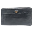 Gucci Interlocking Black Leather Clutch Bag Second