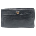 Gucci Interlocking Black Leather Clutch Bag Second — view 2