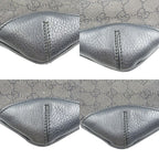 Gucci GG Canvas Silver Hardware Black Shoulder Bag 1087 — view 7