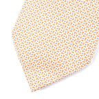 Hermes T 100% Silk All-over Pattern Necktie Orange Blue — view 3