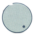 Hermes Pouch Evasion Toile H Agneau Milo Marine Silver Blue Navy H Round