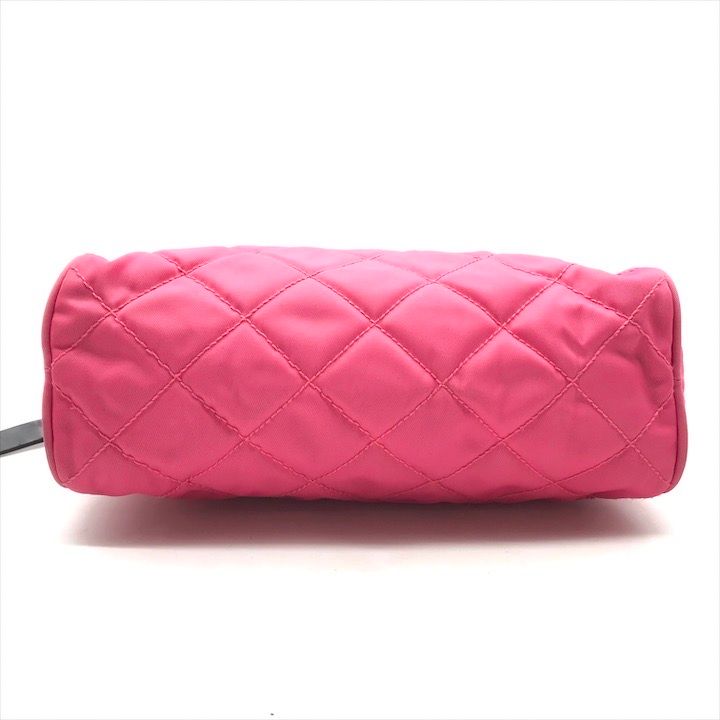 Prada Nylon Tessuto Quilted Pouch Case Pink — view 3