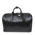 Gucci GG Embossed Boston Bag Black Leather 2-Way