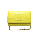 Chanel Stand Caviar Leather Jumbo CC Logo Che Wallet