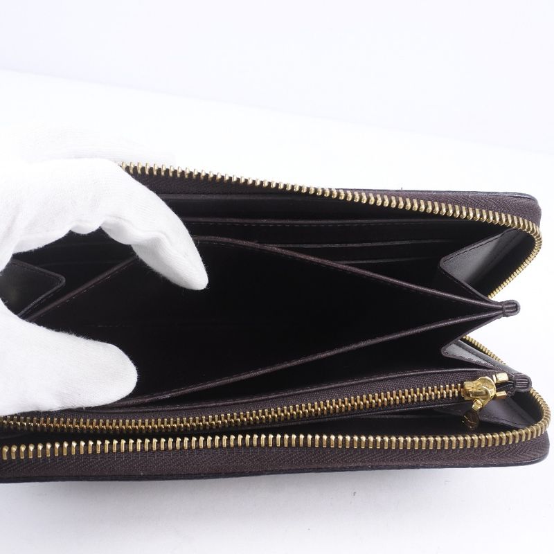 Louis Vuitton Zippy Wallet Round Zipper Monogram Vernis Amarante Wine — view 8