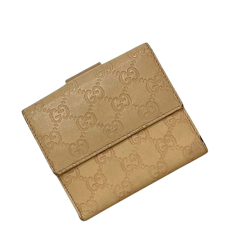 Gucci Fold Wallet with Beige Stripe Line Double Hook