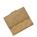 Gucci Fold Wallet with Beige Stripe Line Double Hook
