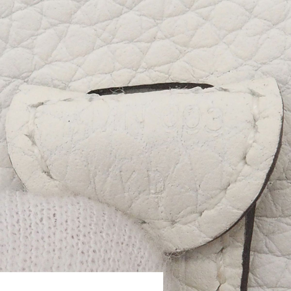 Hermes Evelyne TPM New White Silver Taurillon Clemence Amazon Shoulder Bag — view 7