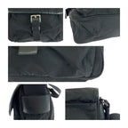 Prada Tessuto Triangle Logo Plate Black Silver Hardware Nylon Bt0173 — view 5