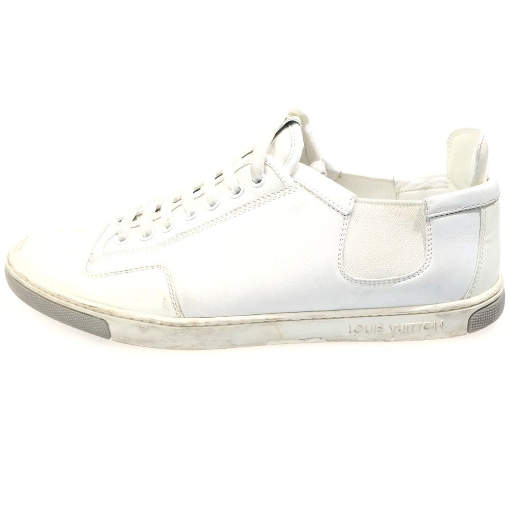 Louis Vuitton Side Gore Leather Low Cut Sneakers Shoes White