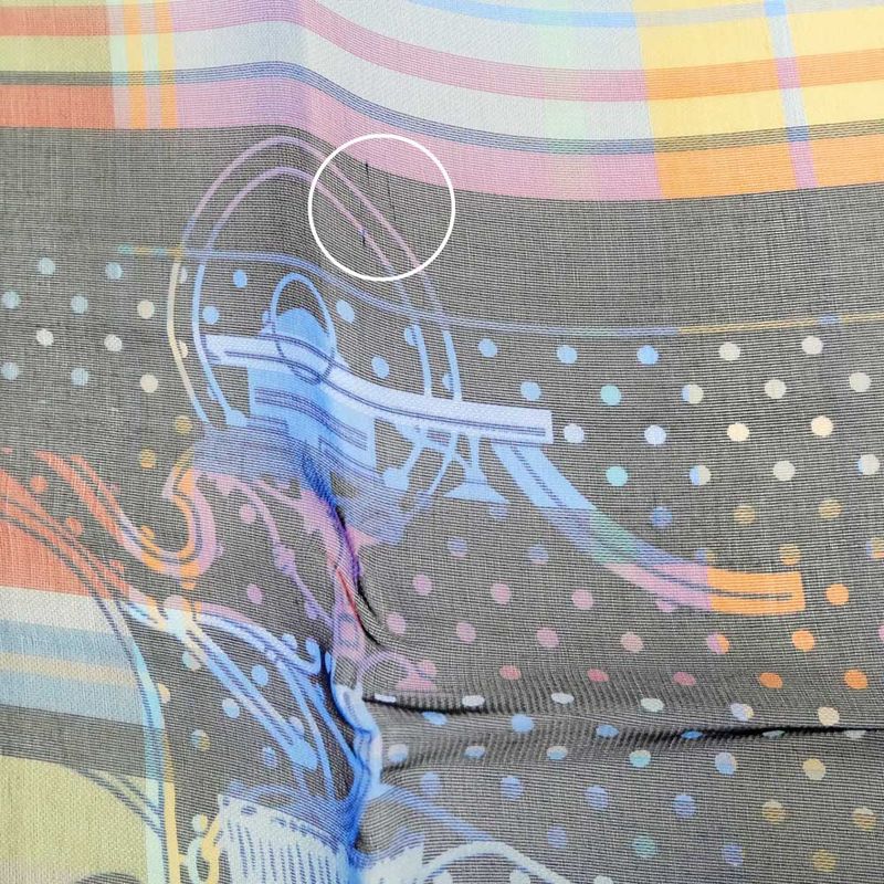 Hermes Carre 55 Scarf Madras Exlibris Bandana Silk Multicolor Accessory — view 8
