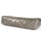 Chanel Line Chain Shoulder Bag Silver Leather — view 3
