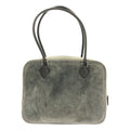 Hermes Mini Plume 20 Suede Handbag Gray