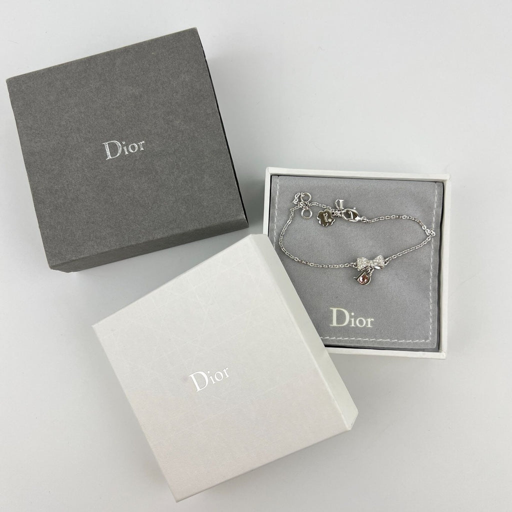 Dior Ribbon Bracelet Silver Vintage