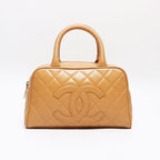 Chanel Boston Bag Caviar Leather CC Logo Mini