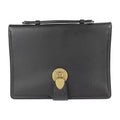 Gucci Cat Head Business Bag Leather Black Gold Hardware Clutch
