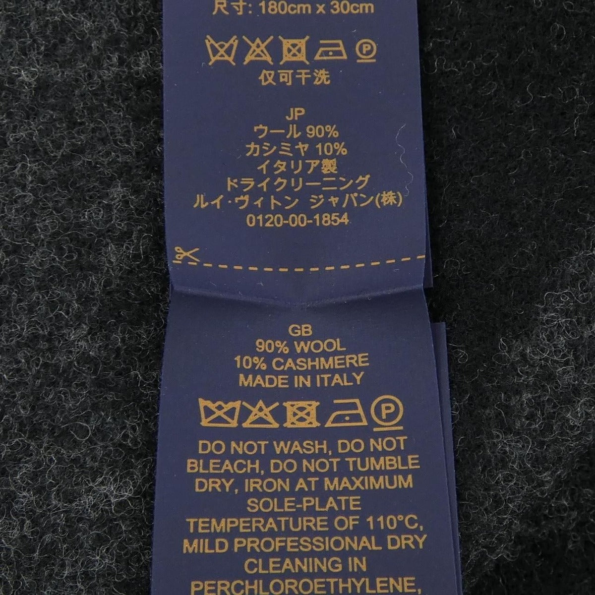 Louis Vuitton Cardiff Scarf Cashmere Black — view 3