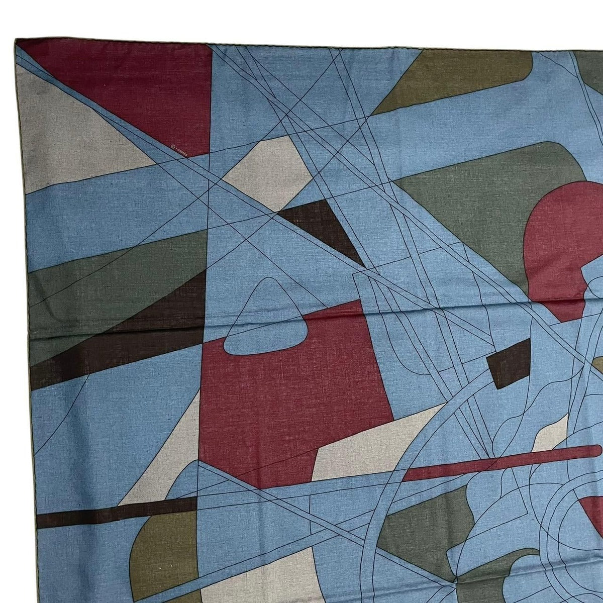 Hermes Force Centrifuge Carre 140 Nigel Peake Design Pilot Blue Wool X — view 2