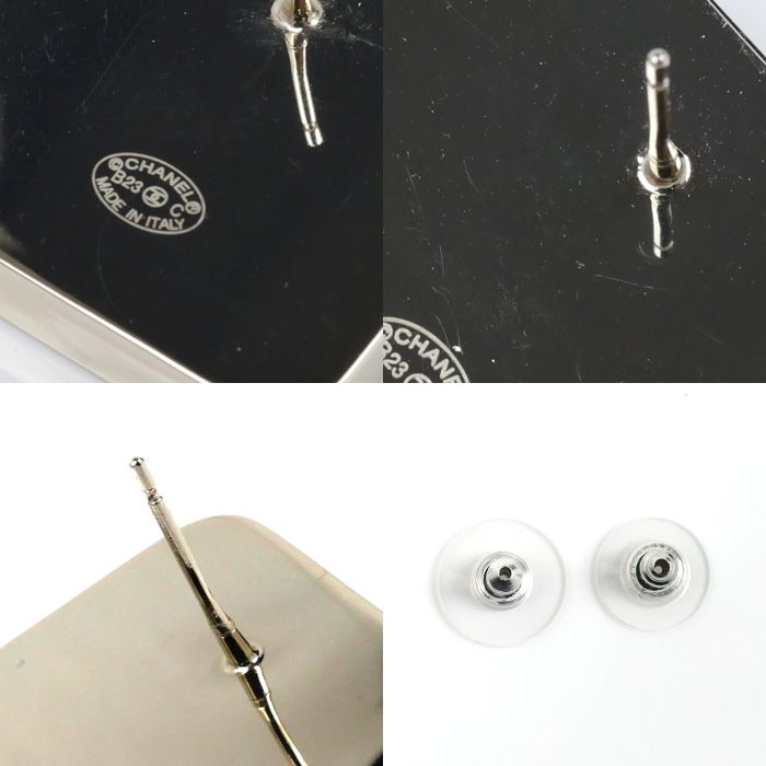 Chanel Metal Coco Mark Square Earrings Ab9777 — view 5