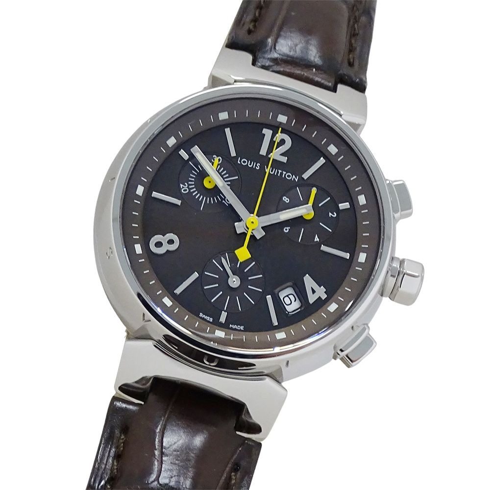 Louis Vuitton Watch Boys Tambour Chronograph Date Quartz Stainless Steel