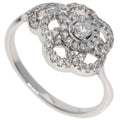 Chanel Camellia Collection Diamond Ring 18K White Gold