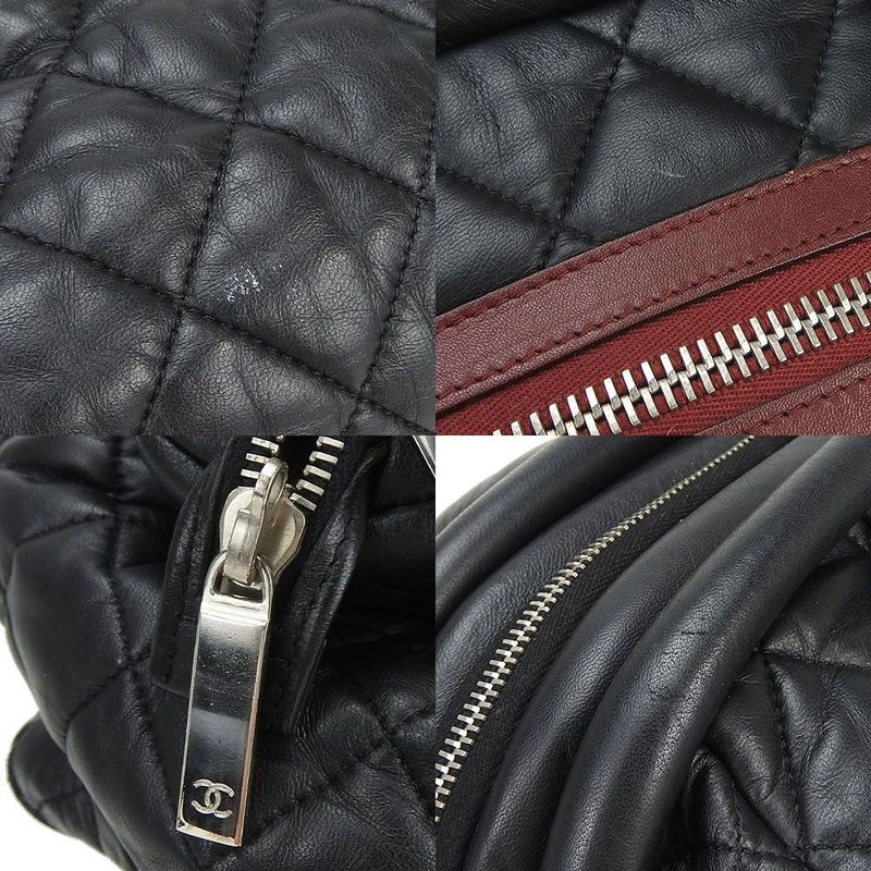 Chanel Tote Bag Boston Coco Cocoon 13 th Black Bordeaux Leather Quilted Usual — view 6