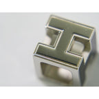 Hermes H Cube Necklace Pendant Metal Silver Hardware Black Accessories — view 5