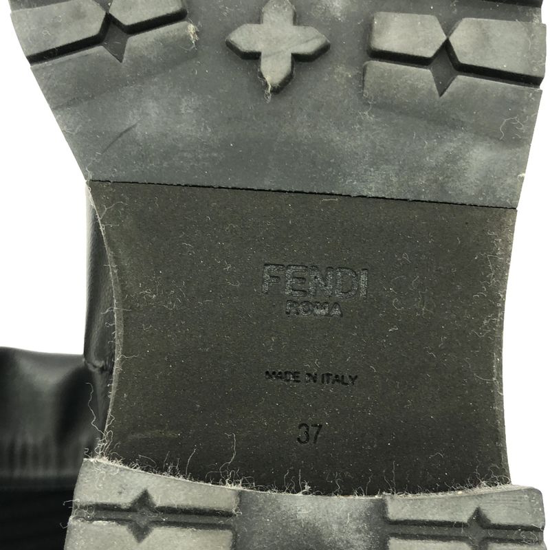 Fendi 17 AW Knee-High Long Knit Boots Black 37 — view 6