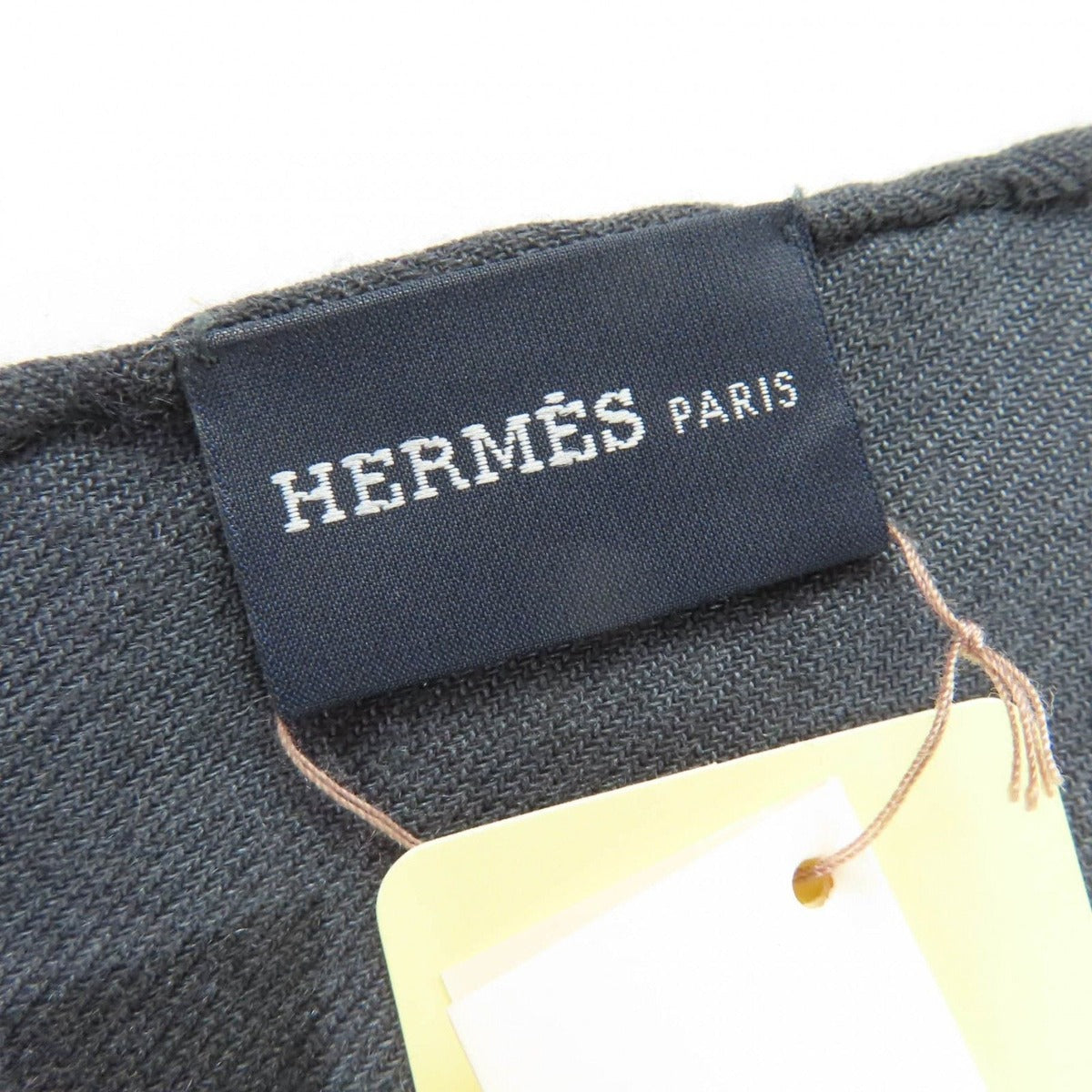 Hermes Cashmere Silk Dot Design with Fringe Large Shawl Stole Gray — view 8