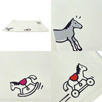 Hermes Baby Pouch Trousse Flat GM Adada Canvas Wooden Horse White — view 3