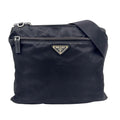 Prada Nylon Black Shoulder Bag Silver