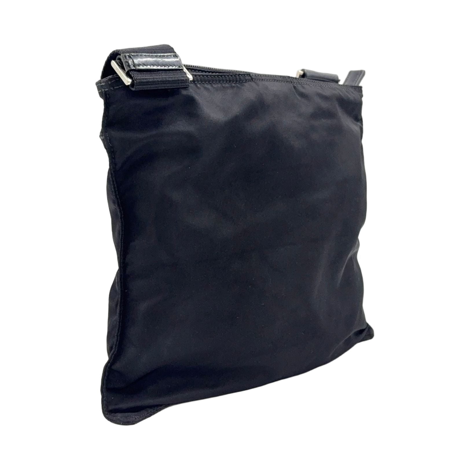 Prada Nylon Black Shoulder Bag Silver — view 2