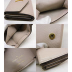 Louis Vuitton No 1 Portefeuille Lock Mini Trifold Wallet Grey Je — view 5